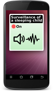 Mobile telephone running procom audio widget